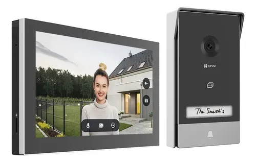 Vídeo porteiro inteligente EZVIZ HP7 com tela touch de 7 polegadas