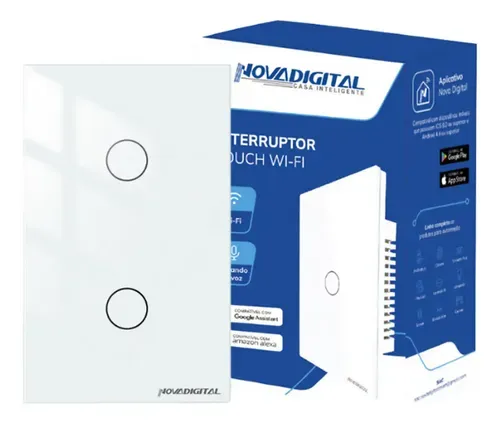 Interruptor inteligente Novadigital touch 2 teclas