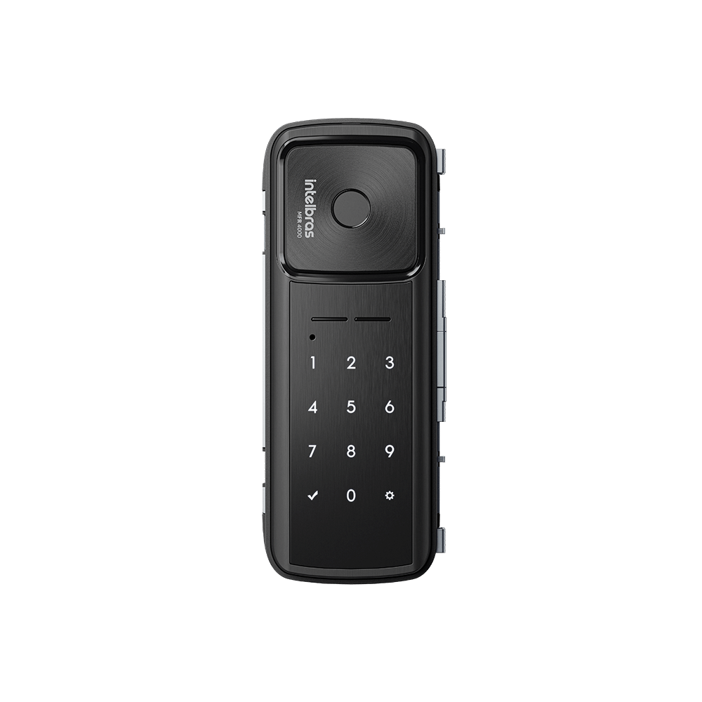 Fechadura digital Intelbras MFR 4000 para porta de vidro