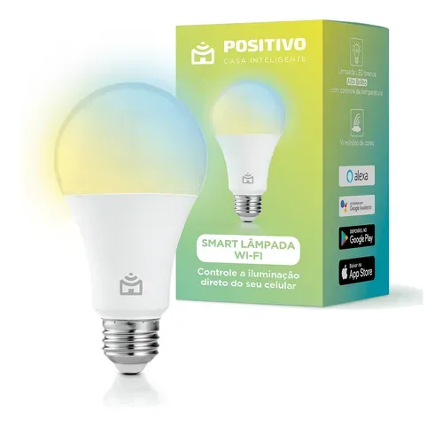 Lâmpada inteligente Positivo Smart RGB