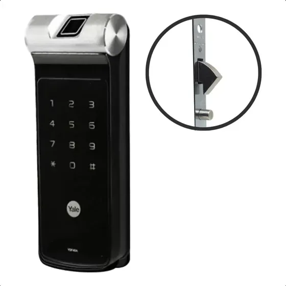 Fechadura digital Yale YDF 40 com biometria e senha