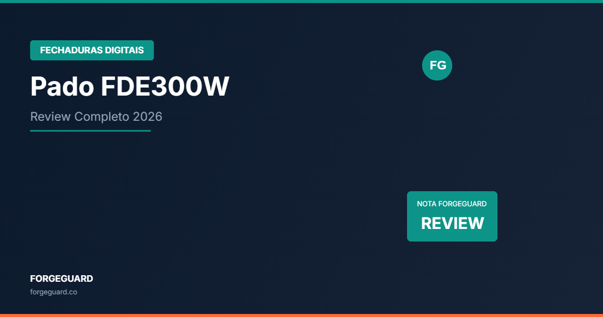 Fechadura digital Pado FDE300W biométrica com gateway IP55 — review completo ForgeGuard